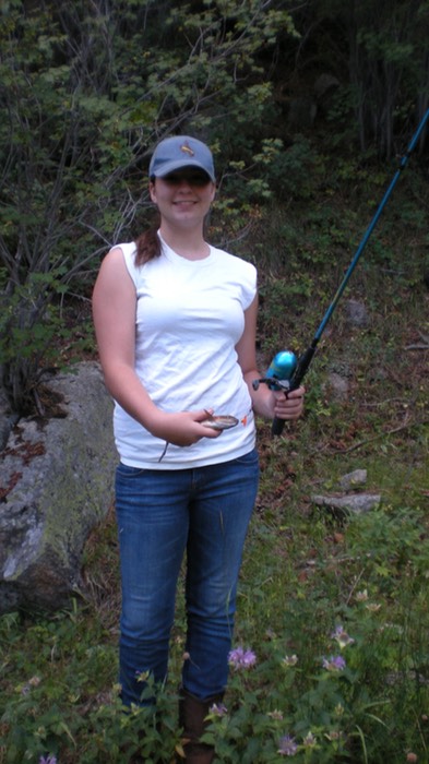 Stacia trout fishing